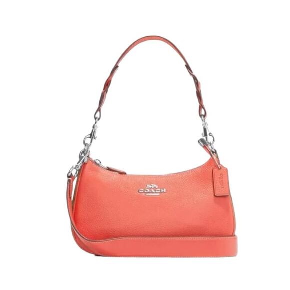 Coach Crossbody Shoulder Bag with Matching Card Holder Tangerine Khaki New $496 - Picture 3 of 14